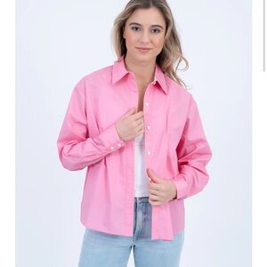 BURGESS NWT The Classic Button Down Peony Pink